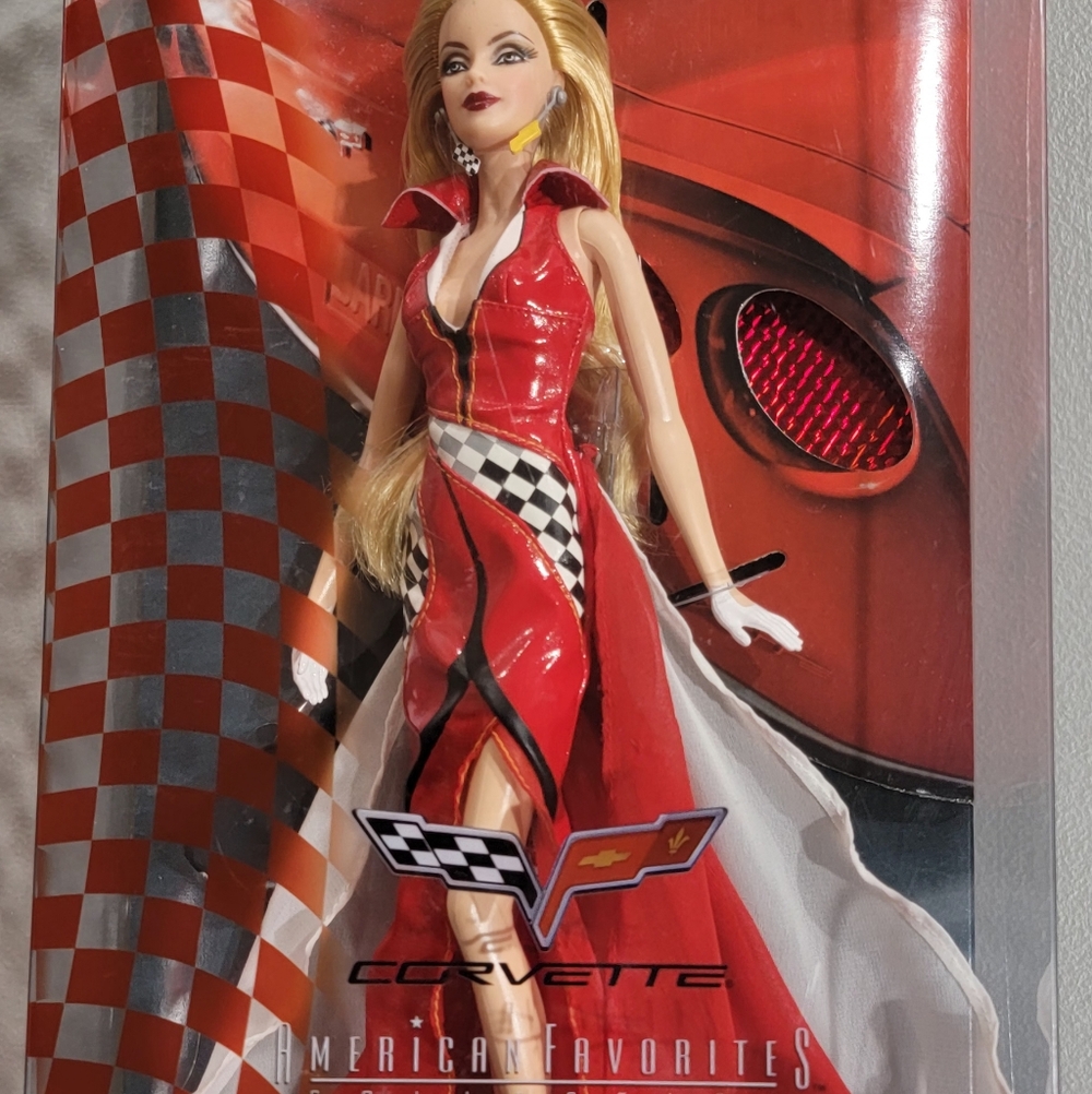 Barbie Red and White Corvette Doll